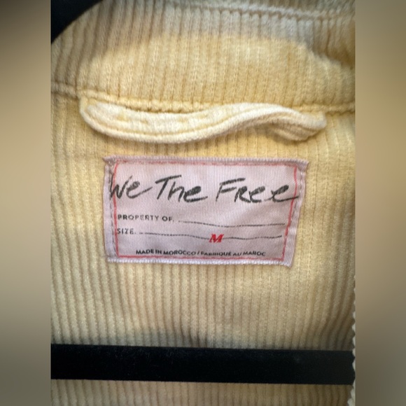 NWT Free People We The Free Opal Swing Cord Jacket - pear sorbet yellow - medium - Picture 10 of 11